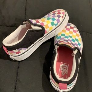 Little girls checkered vans